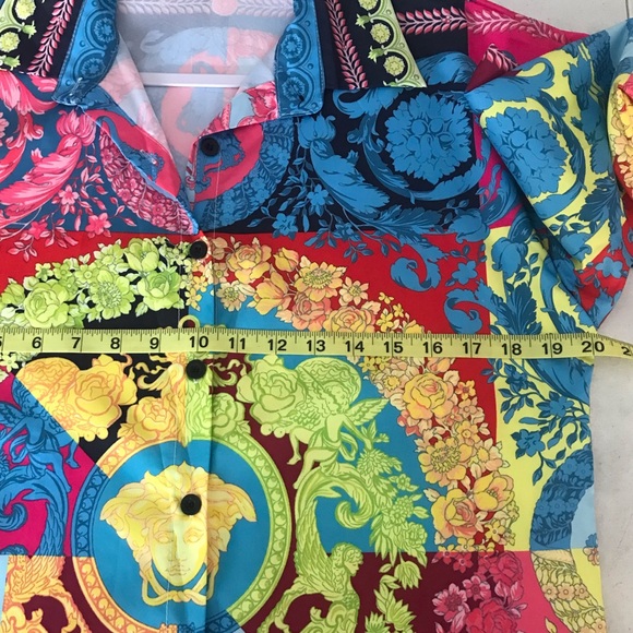 The Way Art To Wear Colorful Tunic Blouse Shirt Mini Dress SZ L QQ - Picture 7 of 8